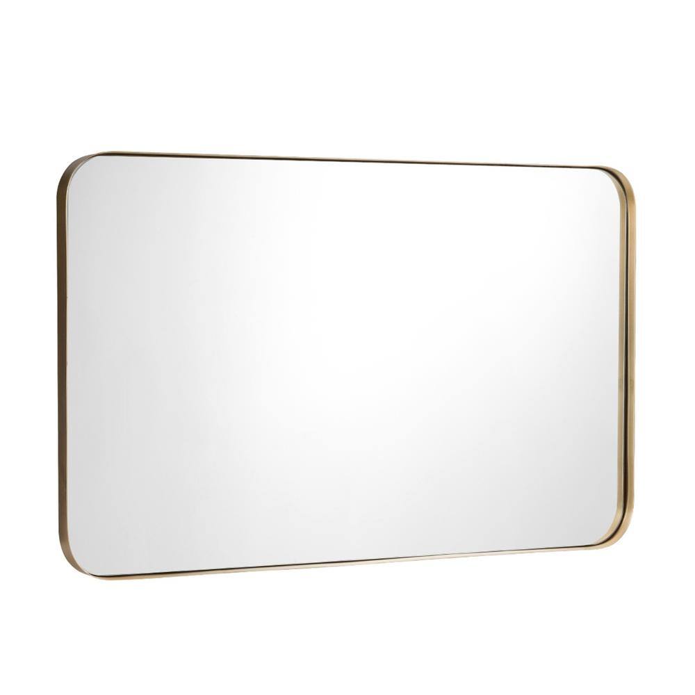 32 in. W x 20 in. H Rectangular Metal Framed Wall Bathroom Vanity Mirror in