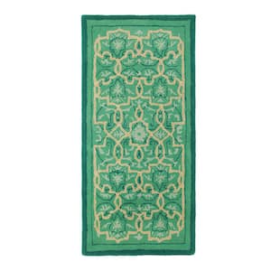 2 ft. x 5 ft. Tabriz Classic Rectangular Area Rug, Emerald