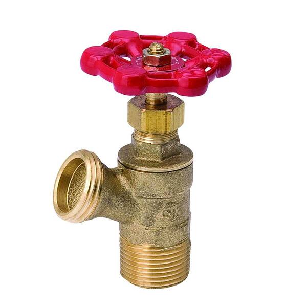 Mueller Global 3/4 in. Brass Male Threaded Boiler Drain Valve 102704HC