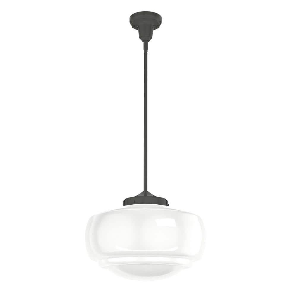 Saddle Creek Noble Bronze 16" Transitional Schoolhouse Pendant Light