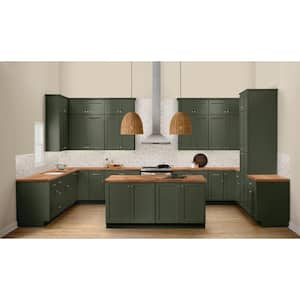 Avondale 32 in. W x 32 in. D x 34.5 in. H Ready to Assemble Plywood Shaker Lazy Susan Corner Cabinet in Fern Green