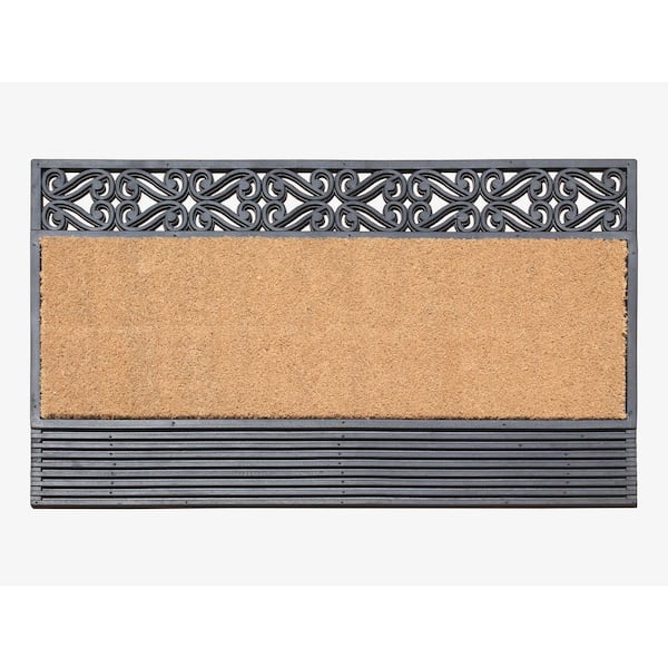 Horizontal Stripe Coir Doormat