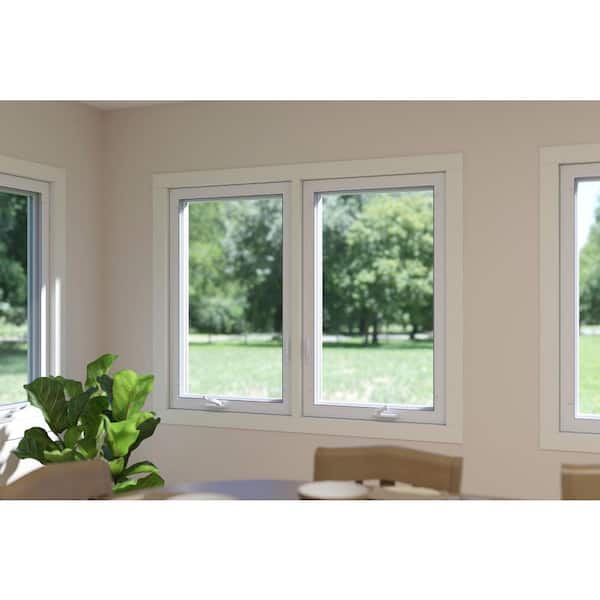 TAFCO WINDOWS 59.75 in. x 48 in. White Double-Pane Insulated Glass