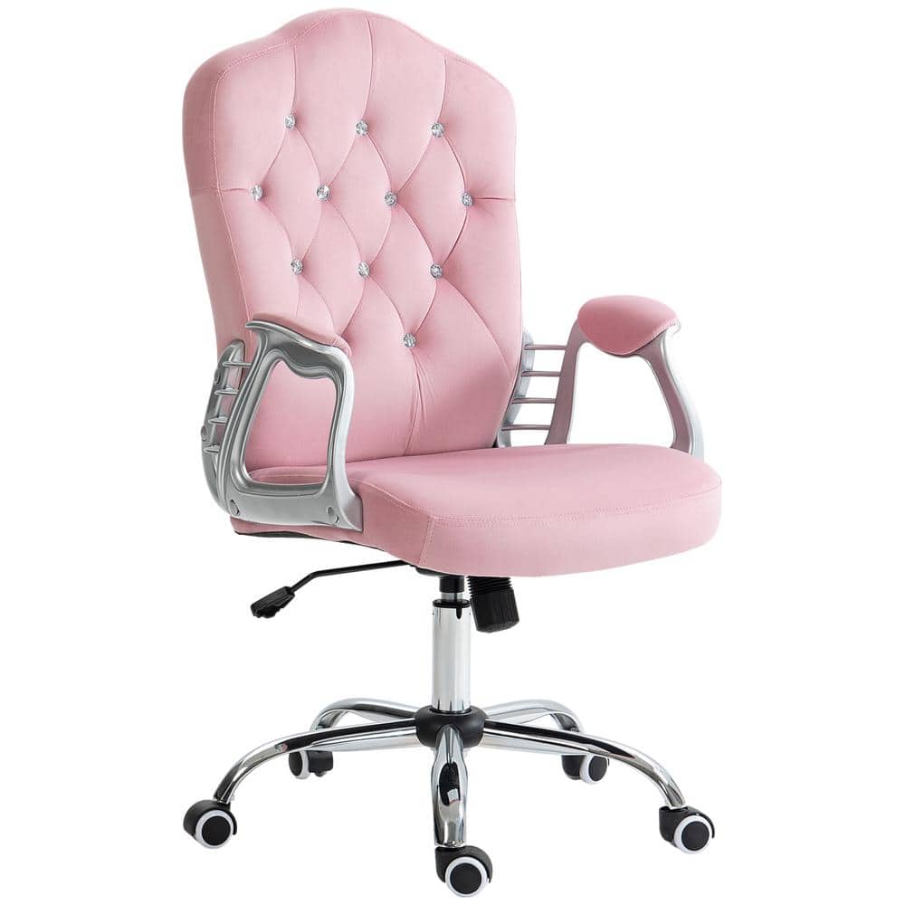Vinsetto Home Office Chair, Polyester Computer Chair, Button Tufted ...