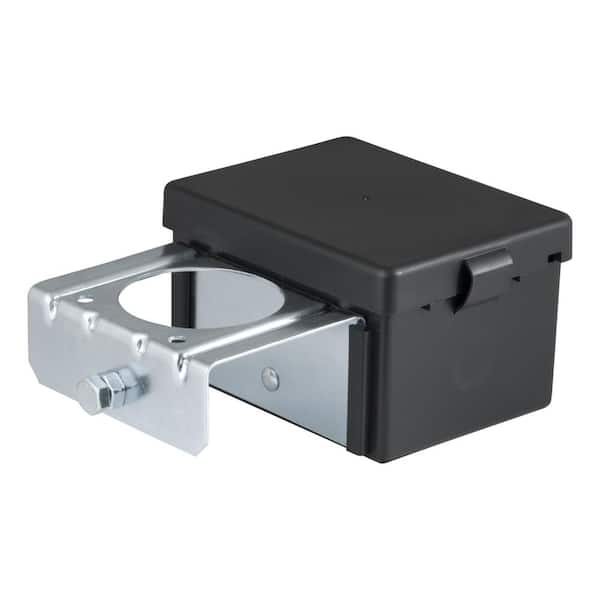 CURT 5" x 3-1/4" x 3-7/8" Lockable Breakaway Battery Case with Metal Bracket