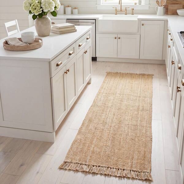 Montauk 2 ft. x 8 ft. Yellow Ribbed Runner Rug