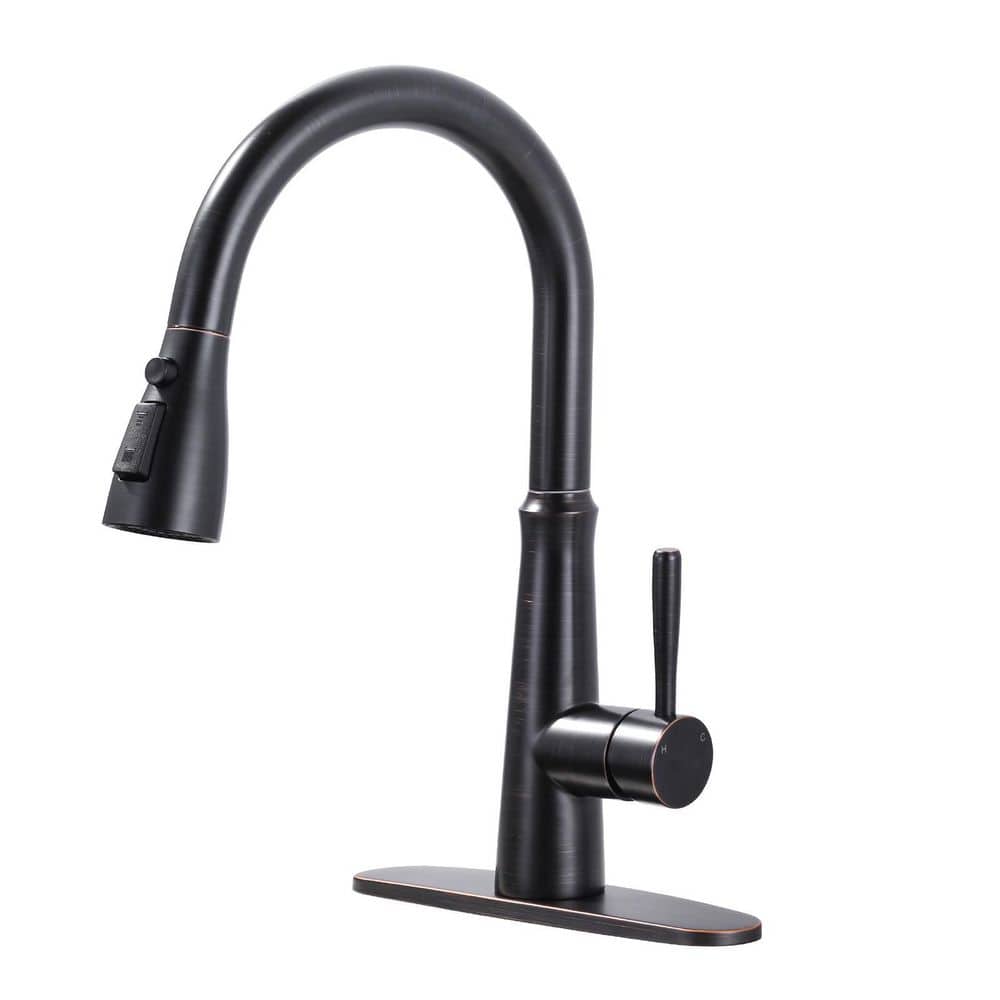 Single Handle Pull Down Sprayer Kitchen Faucet wirh 3-Mode Spray in Oil Rubbed Bronze price history on PriceWatchPro