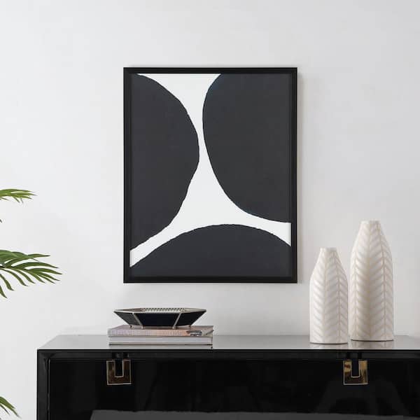 SAFAVIEH What Great Distance Framed Mixed Media Abstract Wall Art 4 in. x 19 in.