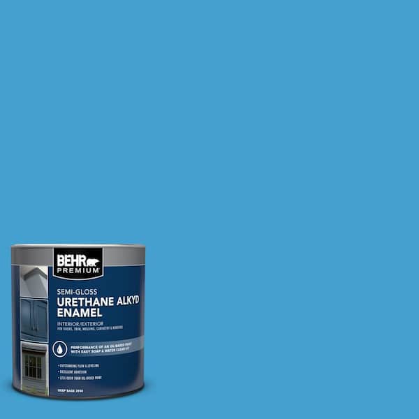 1 qt. #AE-47 Horizon Blue Semi-Gloss Enamel Urethane Alkyd Interior/Exterior Paint