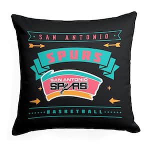 NBA Hardwood Classic Spurs Printed Multi-Color 18 in x 18 in Throw Pillow