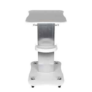 Aluminum Alloy 4-Wheeled Rolling Salon Trolley in White