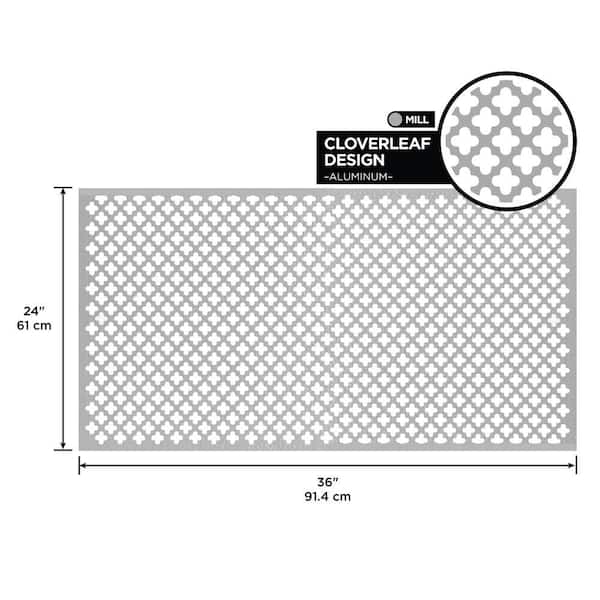 24 in. x 36 in. Cloverleaf Aluminum Sheet in Silver