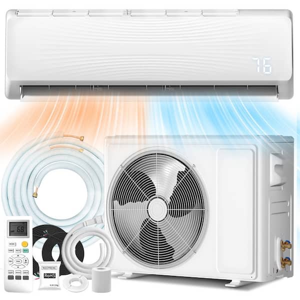 18000BTU Mini Split AC/Heater, 230-Volt Ductless Inverter/Heat Pump, 25dB Quiet, Auto Clean/Defrost, Energy Saving