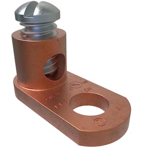 Copper Post Connector, Conductor Range 8-14, #10 Bolt Size (6-Pack)