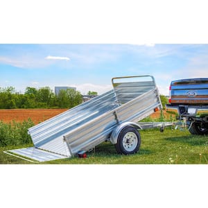 1639 lbs. Payload Capacity 4.5 ft. x 7.5 ft. Galvanized Steel Utility Trailer Kit with Bed Tilt and Collapsing Ends