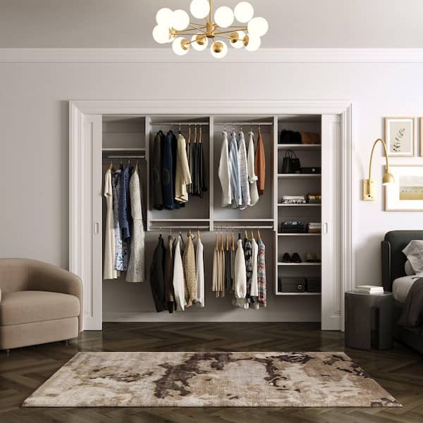 MODULAR CLOSETS Vista Collection 27 in. W White Closet Kit Double
