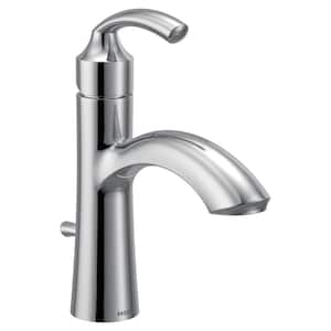 Glyde Single-Handle Single Hole Bathroom Faucet with Drain Kit Included in Chrome