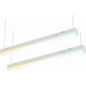 4 ft. LED Linear Strip Light Fixture, 3000K-4000K-5000K Tunable White LED Shop Light for Garage (2-Pack)