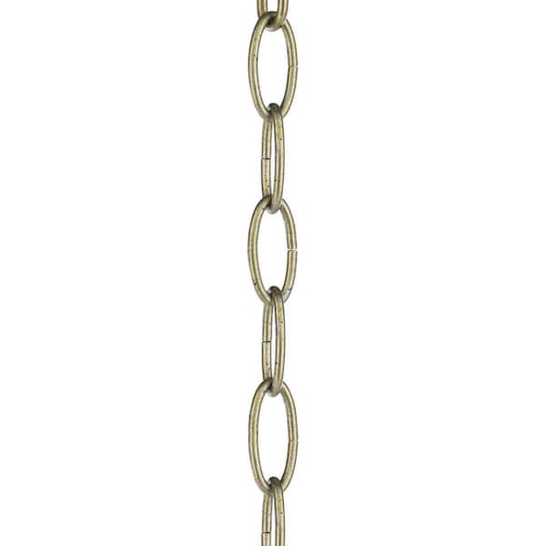 Progress Lighting Accessory Chain - 48 in. of 9-Gauge Chain in Gilded Silver