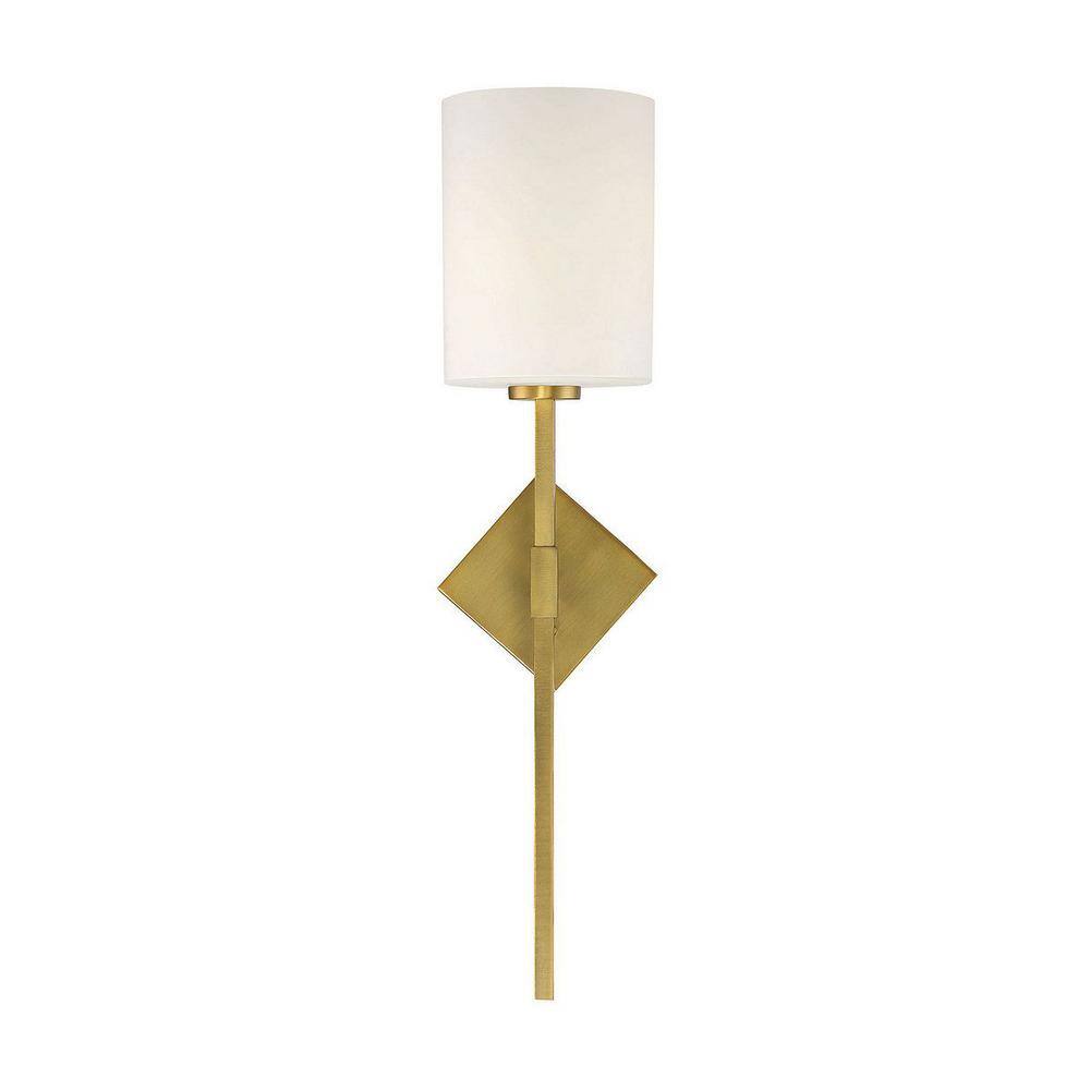 Destin Warm Brass Direct Wired Wall Sconce