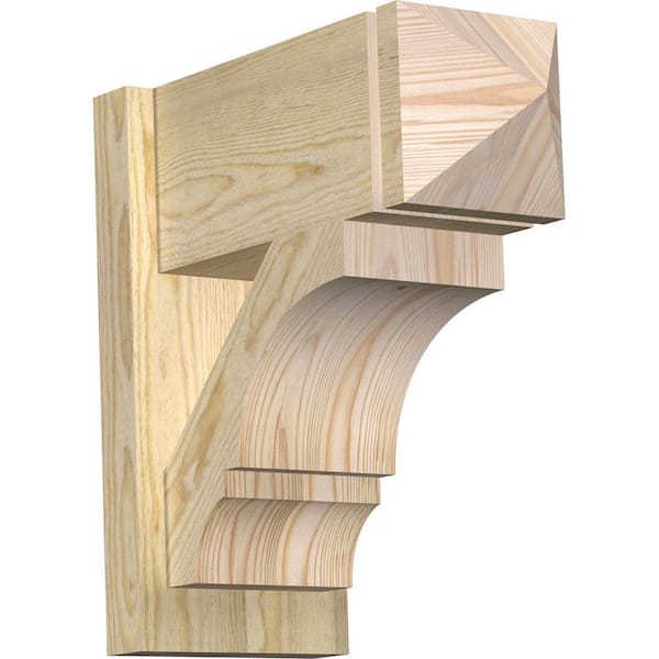 Ekena Millwork 8 in. x 18 in. x 18 in. Balboa Arts and Crafts Rough Sawn Douglas Fir Outlooker