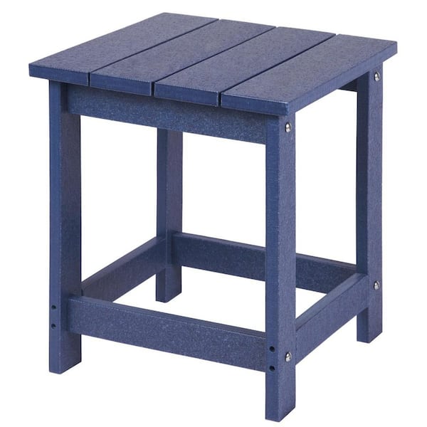 Dyiom Navy Blue 14.8 in. Recycled Plastic Outdoor Coffee Table Side Table