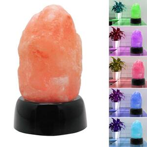 5.1 in. Crystal Salt Lamp with Multi-Color Night Light