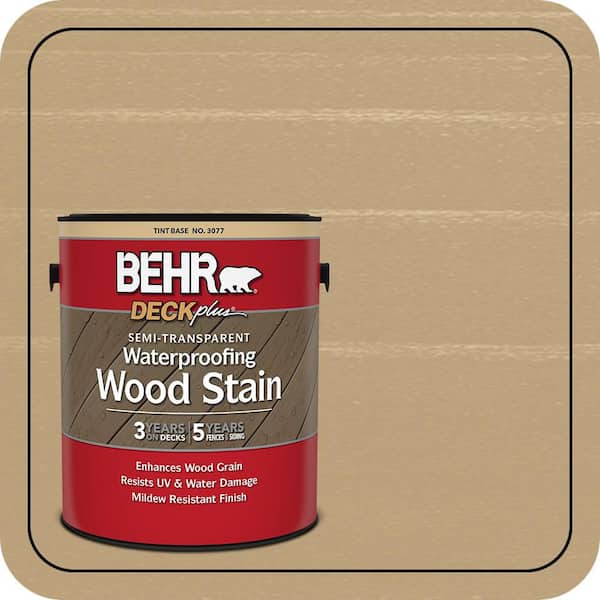 1 gal. #ST-337 Pinto White Semi-Transparent Waterproofing Exterior Wood Stain