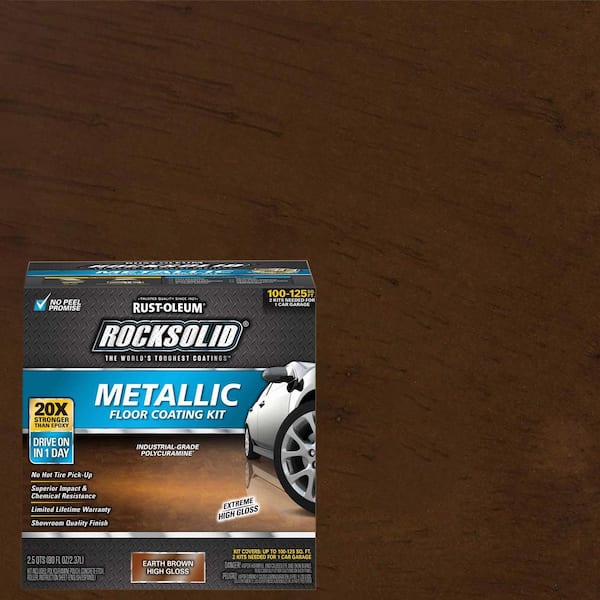 Rust-Oleum RockSolid 80 oz. Metallic Earth Brown Garage Floor Kit