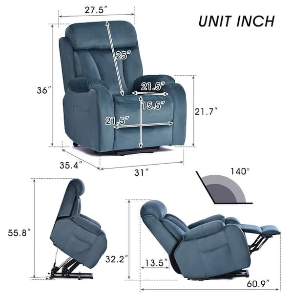 SMAX Power Recliner Chair for Elderly with Premium Velvet Cloth