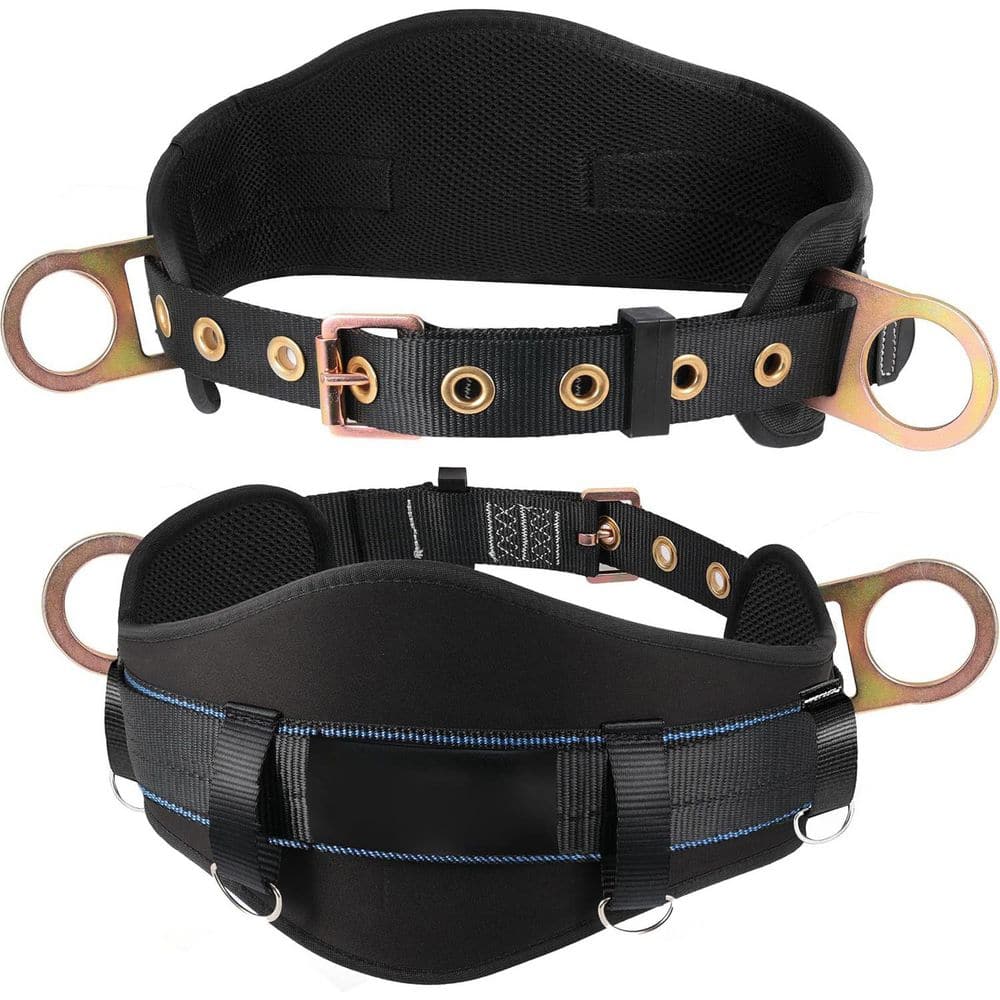 KIWDZFU Adjustable Safety Harness Climbing Belt Black with