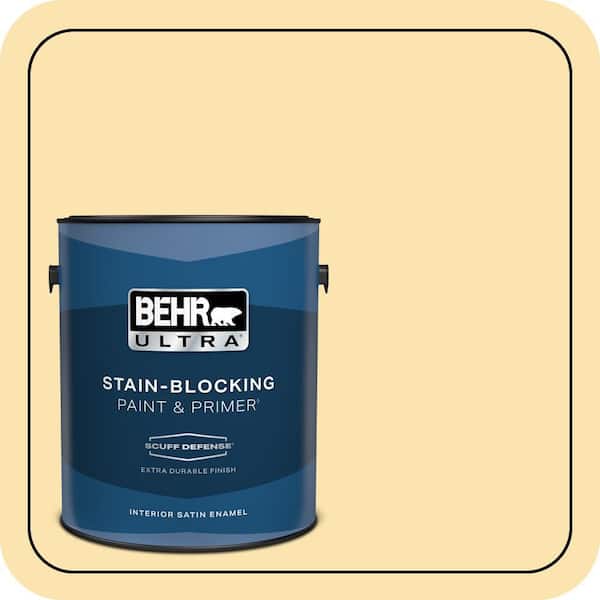 BEHR ULTRA 1 gal. #360C-2 Wickerware Extra Durable Satin Enamel Interior Paint & Primer