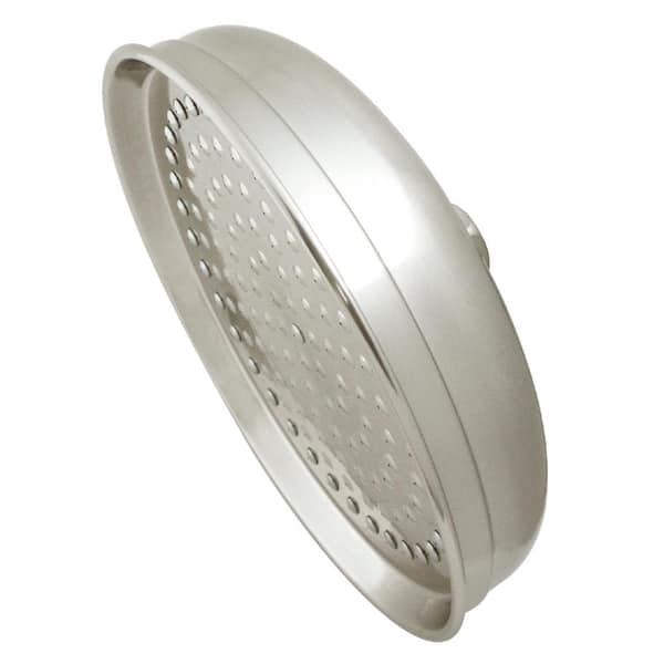 Kingston Brass 1-Spray 10 in. Single Wall Mount Fixed Rain Shower Head in Brushed Nickel