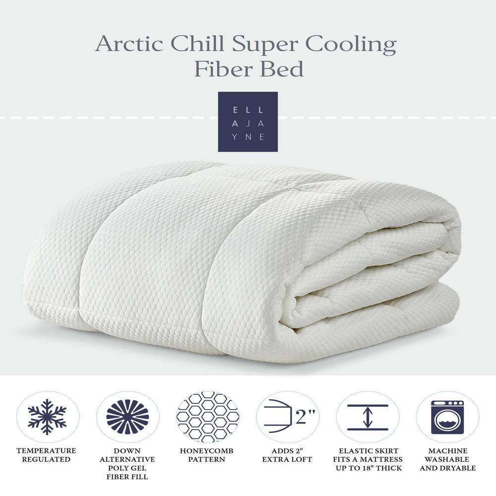 Queen White Gel Down Alternative Mattress Topper