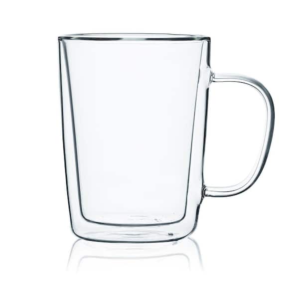 JavaFly Double Wall Glass Mugs, Coffee Mugs, Tall Cups With Handle (Set of  4) CE1007171-B020002 - The Home Depot