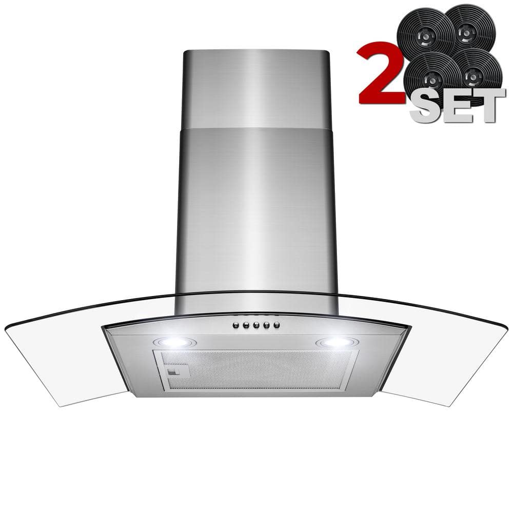 AKDY RH0250 30 Stainless Steel Under Cabinet Range Hood Push Button  Control Kitchen Cooking Fan - Bed Bath & Beyond - 19896521