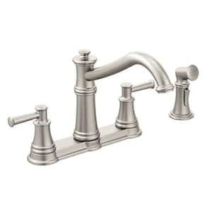 Belfield 2-Handle Standard Kitchen Faucet with Side Spray in Spot Resist Stainless
