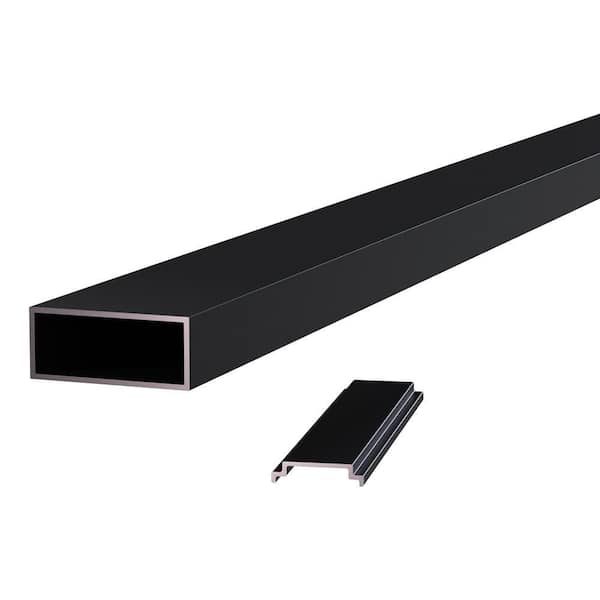 6 ft. W Black Narrow Picket and Spacer Aluminum Deck Railing For 42 In. High System