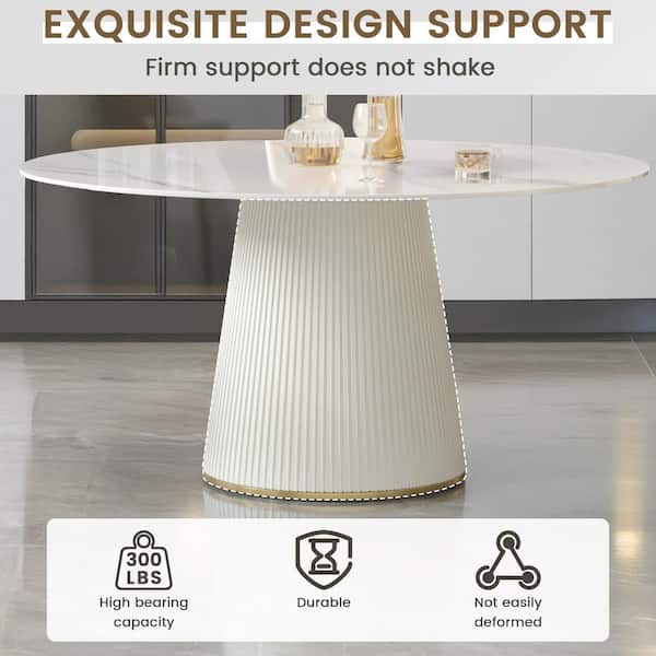 ⭐Jing⭐　INOUT NEW Standard Table Magic Home 59.05 in. Round Sintered Stone Tabletop Kitchen