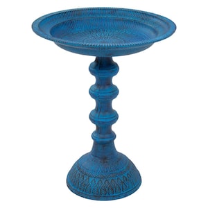 Backyard Beauty Metal Birdbath - Blue Patina - 14.5 in.