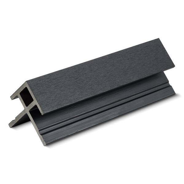 Unbranded 3.9 in. x 3.9 in. x 12 ft. Obsidian Soar End Trim (Horizontal) Composite Siding Board