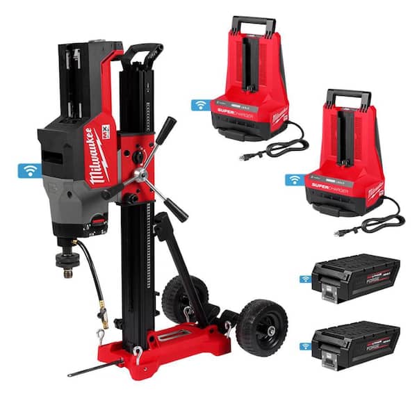 Milwaukee MX FUEL Lithium-Ion Cordless Handheld Core Drill Kit with Stand, (2) HD 12.0 Batteries and (2) Super Chargers
