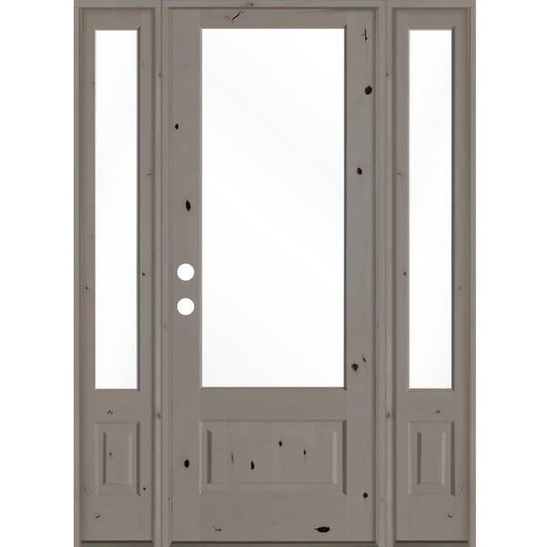 Steves & Sons 68 in. x 80 in. Savannah Clear 6 Lite RHIS Mahogany Stained  Wood Prehung Front Door with Double 14 in. Sidelites M6410-143014-CT-4IRH -  The Home Depot