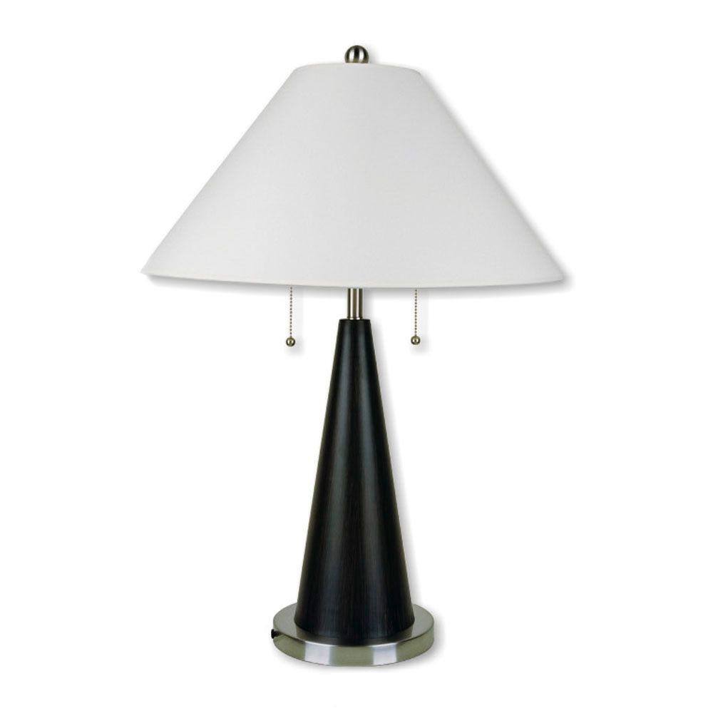 Black Silvertone Metal Table Lamp 6238, Chain Table Lamp Bases Only