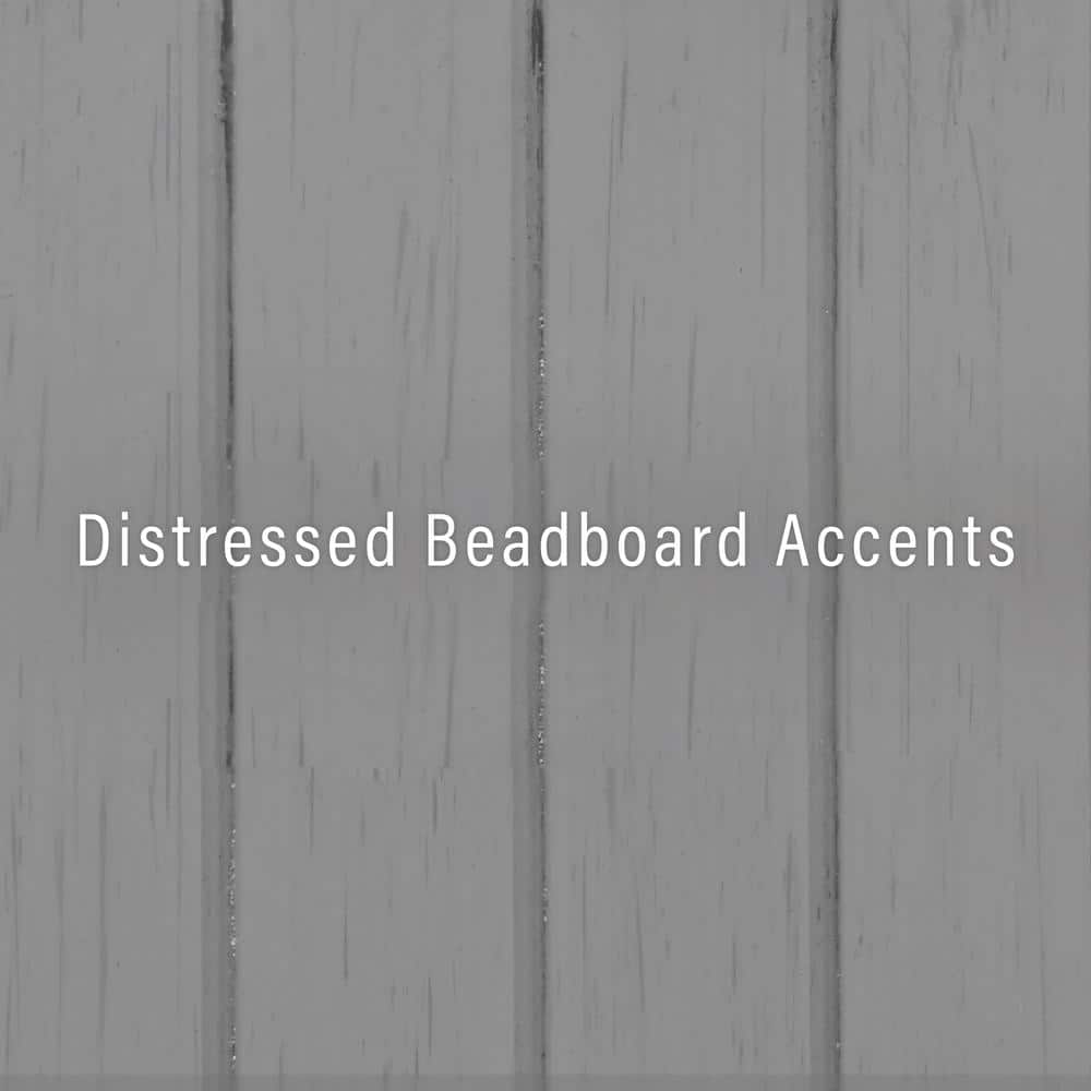 Distressed Gray Coastal Hall Tree with Storage and Hooks