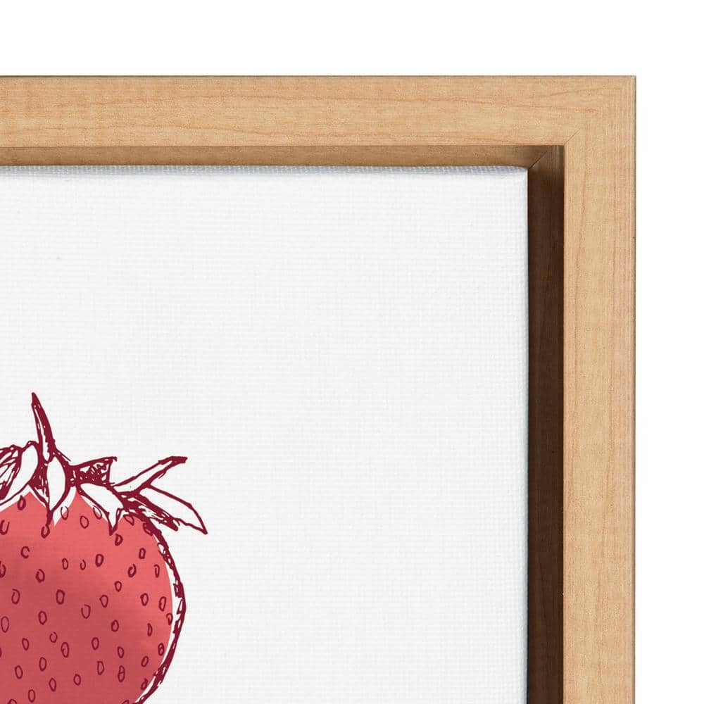Natural Strawberry Fields Abstract Canvas Print with Polystyrene Frame