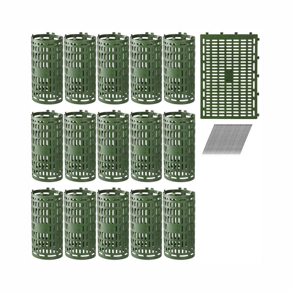 Green Plastic Tree Trunk Protector Plant Guard Cage with Zip Ties Garden Bark Protection Wrap 16 Pack price history on PriceWatchPro