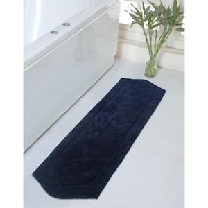 Waterford Collection 100% Cotton Tufted Non-Slip Bath Rug, 22 in. x60 in. Runner, Navy