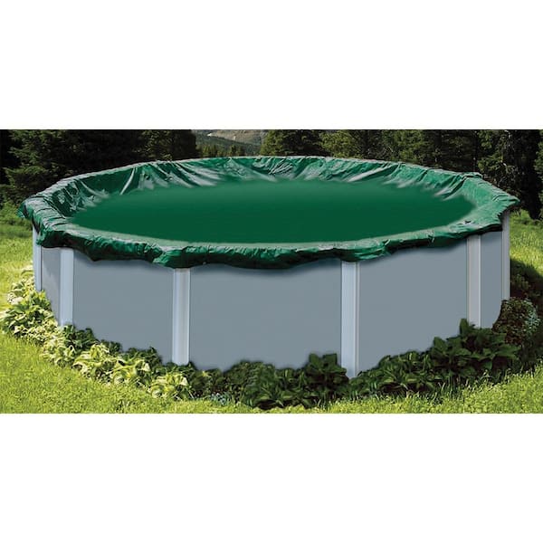 Unbranded Swimline 18 ft. x 24 ft. Oval Ripstopper Aboveground Winter Cover with 22 ft. x 28 ft. Cover Size