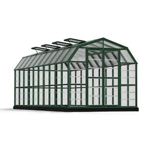 Grand Gardener 8 ft. x 20 ft. Green/Clear DIY Greenhouse Kit